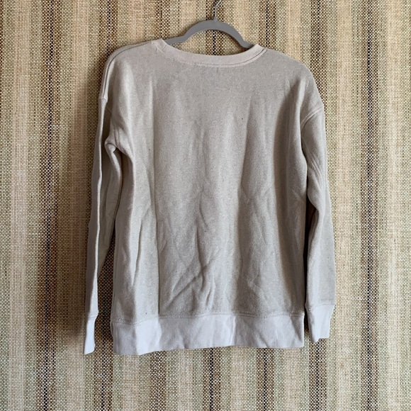 American Eagle Outfitters Size XS Sparkly Beige Sweater Top Women Clothing - Picture 4 of 4